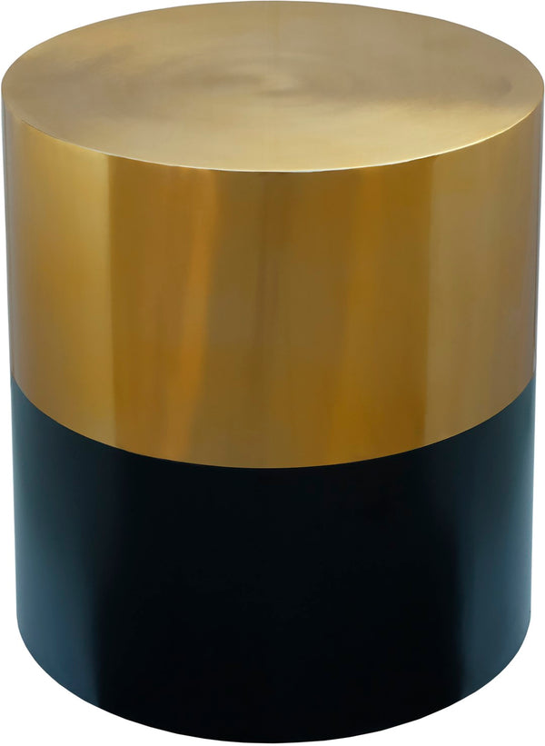 Sun Iron Contemporary Black / Gold End Table - 20" W x 20" D x 22" H