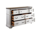 Florian Transitional Dresser Antique White & Oak Finish 28725-ACME