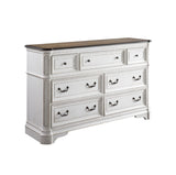 Florian Transitional Dresser Antique White & Oak Finish 28725-ACME