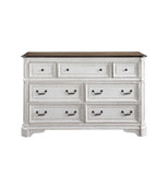 Florian Transitional Dresser Antique White & Oak Finish 28725-ACME