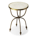 Hager Marble & Metal Accent Table