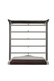 House Delphine Transitional Bed Charcoal Finish, 2-Tone Ivory Fabric(#CX19141-1) 28844CK-ACME