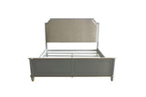 House Marchese Transitional Bed Pearl Gray Finish, 2-Tone Beige(#ABE-40) 28874CK-ACME