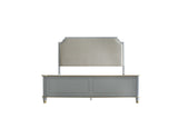 House Marchese Transitional Bed Pearl Gray Finish, 2-Tone Beige(#ABE-40) 28874CK-ACME