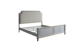 House Marchese Transitional Bed Pearl Gray Finish, 2-Tone Beige(#ABE-40) 28880Q-ACME