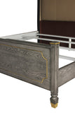 House Marchese Transitional Bed Tobacco Finish, Tan PU(#G04) 28894CK-ACME