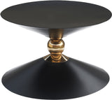 Malia Iron Contemporary Black / Gold Coffee Table - 28" W x 28" D x 16.5" H