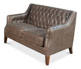 Brooks Leather Tufted 2 Seat Sofa