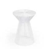 Greeley White Metal End Table