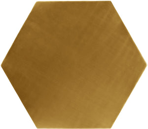 Hexagon Iron Contemporary Brushed Gold End Table - 24" W x 24" D x 22" H