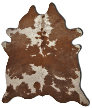 HomeRoots 72" X 84" Brown And White Cowhide - Rug 293173-HOMEROOTS 293173