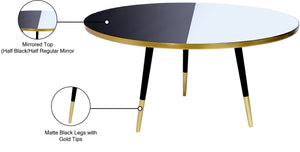 Reflection Iron Contemporary Gold / Black Coffee Table - 32" W x 32" D x 16.5" H