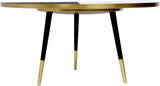 Reflection Iron Contemporary Gold / Black Coffee Table - 32" W x 32" D x 16.5" H