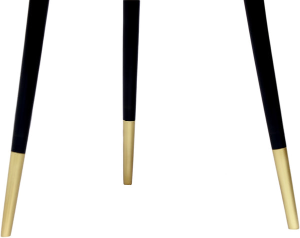 Reflection Iron Contemporary Gold / Black Coffee Table - 32" W x 32" D x 16.5" H