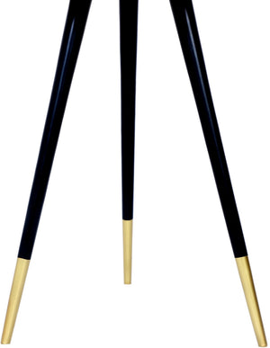 Reflection Iron Contemporary Gold / Black End Table - 18" W x 18" D x 22" H
