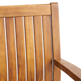 Wilson Outdoor Acacia Wood Dining Chairs (Set of 2), Teak Finish