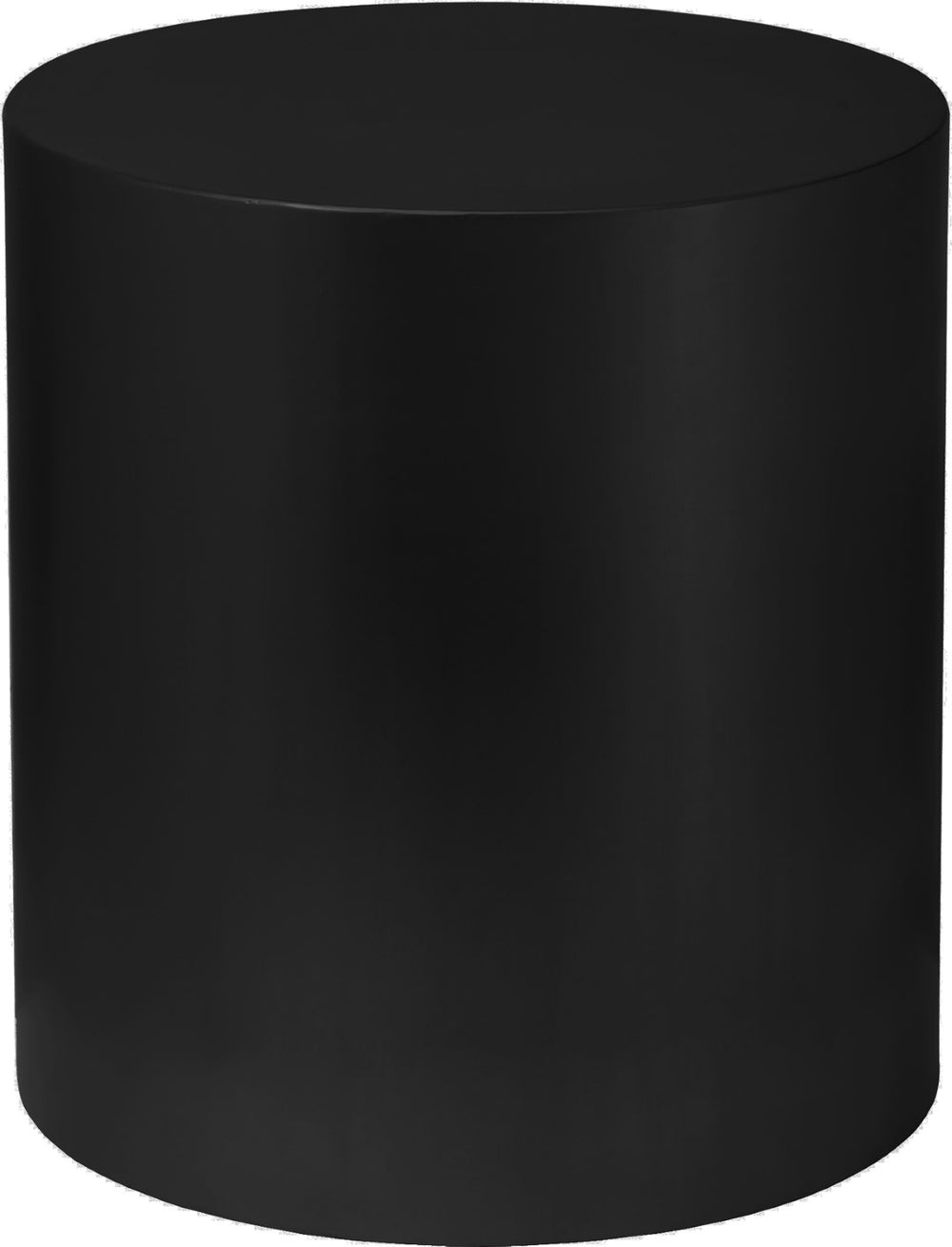 Cylinder Iron Contemporary Matte Black End Table - 20" W x 20" D x 22" H
