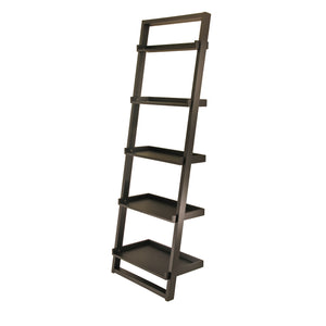 Winsome Wood Bailey 5-Tier Leaning Shelf, Black 29525-WINSOMEWOOD