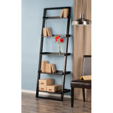 Winsome Wood Bailey 5-Tier Leaning Shelf, Black 29525-WINSOMEWOOD