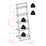 Winsome Wood Bailey 5-Tier Leaning Shelf, Black 29525-WINSOMEWOOD