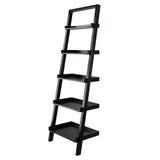 Winsome Wood Bellamy Leaning Shelf, Black 29553-WINSOMEWOOD