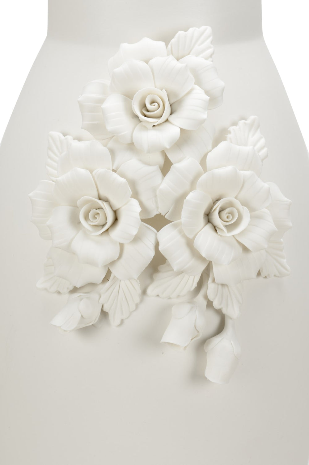 Savoir Faire Vase - Elegant Ceramic Design with Magnolia Blooms, Perfect for Home Décor Accent