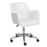 Sunny Pro Office Chair in White with Chrome Base