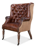 Welsh Leather & Jute Chair