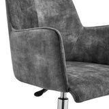 Sunny Pro Office Chair in Gray Velvet with Chrome Base