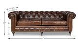 Castered Chesterfield Sofa