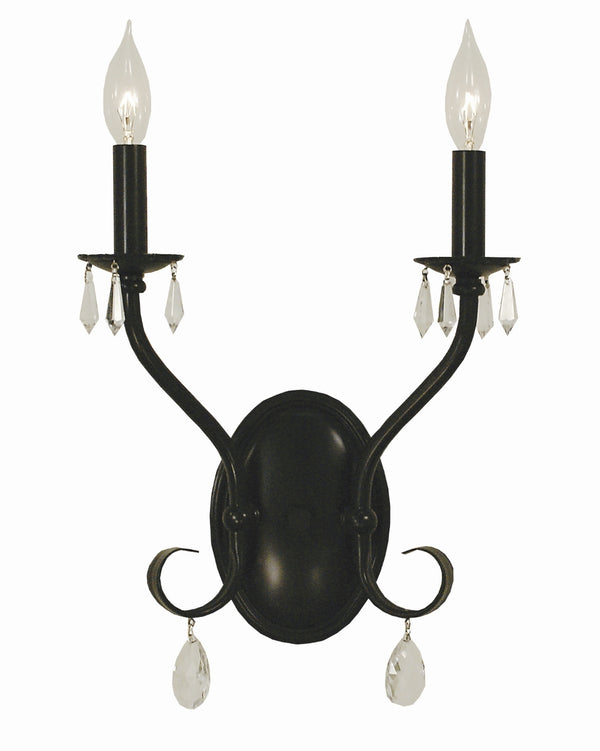 2-Light Matte Black Liebestraum Sconce