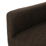 McClure Contemporary Upholstered Armchair, Brown and Weathered Brown Noble House