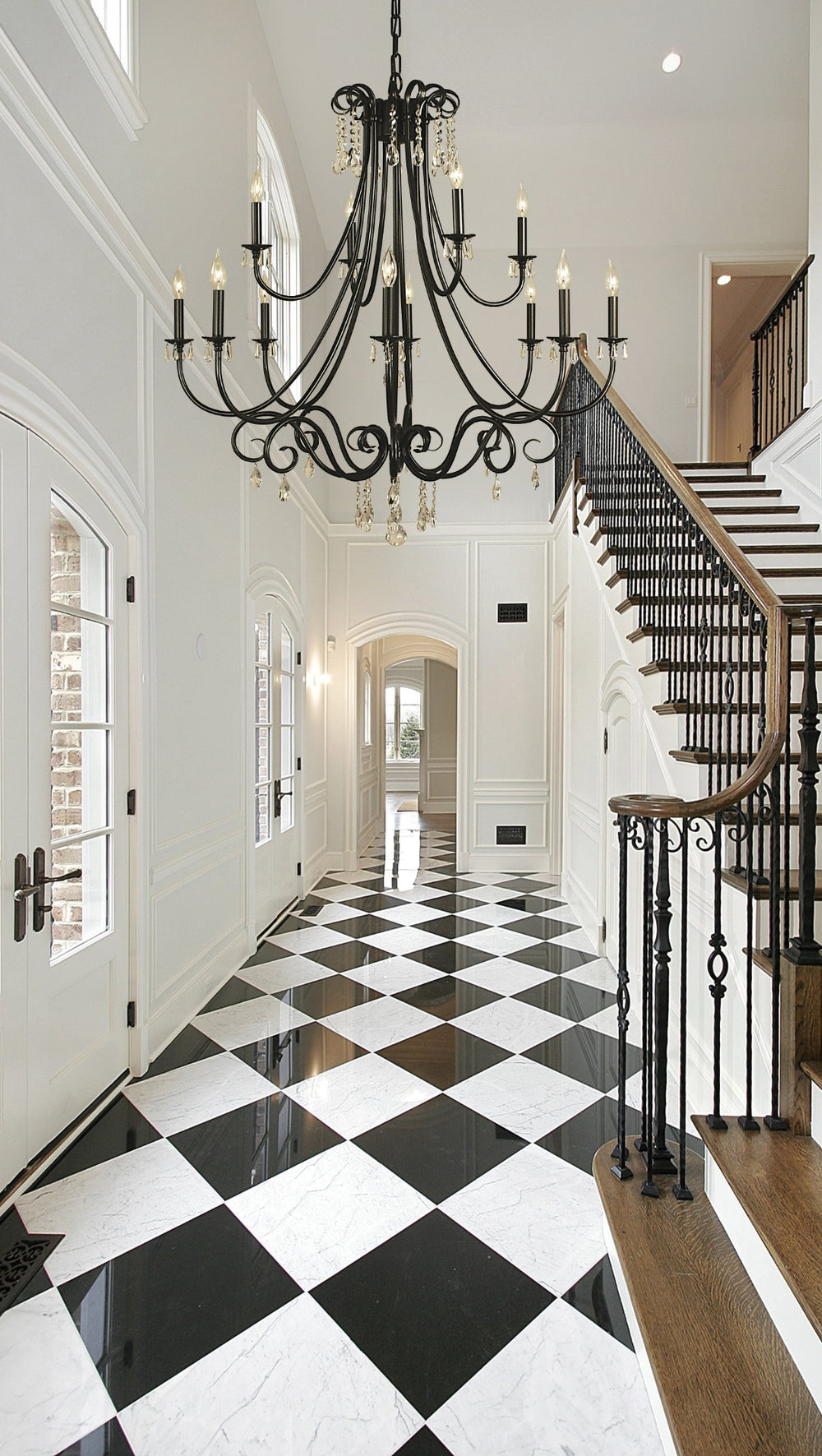 12-Light Mahogany Bronze Liebestraum Foyer Chandelier