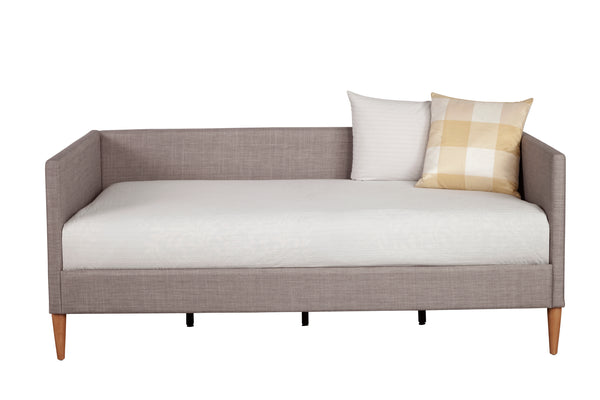 Alpine Furniture Britney Day Bed, Dark Grey 1296T Dark Grey Upholstery Poplar & Pine Solids 80.5 x 42.5 x 32.5