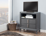 Alpine Furniture Lorraine TV Media Chest, Dark Grey 8171-11 Dark Grey Pine & Poplar Solids with Mindy Veneer 35.5 x 17 x 38
