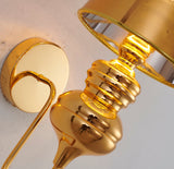 Bethel Polished Gold Wall Sconce in Steel