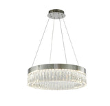 Bethel Chrome LED Chandelier in Stainless Steel & Crystal