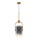 Bethel Gold Single Pendant Lighting in Metal & Glass