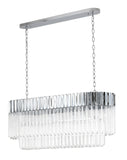 Bethel Chrome Chandelier in Stainless Steel & Crystal