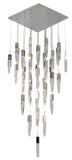 Bethel Chrome Chandelier in Metal & Crystal