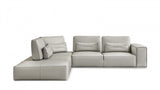 VIG Furniture Coronelli Collezioni Hollywood - Italian Light Grey Leather LAF Chaise Sectional Sofa VGCC-HOLLYWOOD-GREY-LAF-SECT VGCC-HOLLYWOOD-GREY-LAF-SECT