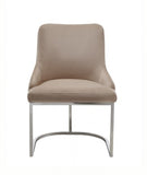 VIG Furniture Modrest Daria - Modern Beige Velvet and Stainless Steel Dining Chair VGZA-Y632-BG-DC VGZA-Y632-BG-DC