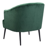 Zuo Modern Ranier 100% Polyester, Plywood, Steel Modern Commercial Grade Accent Chair Green, Black 100% Polyester, Plywood, Steel