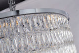 Bethel Chrome Chandelier in Metal & Crystal