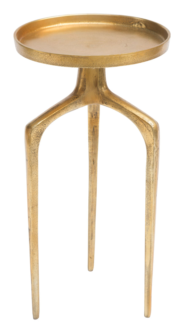 Zuo Modern Set Aluminum Modern Commercial Grade Accent Table Set Antique Gold Aluminum