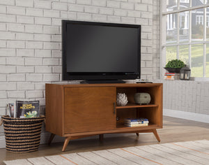 Alpine Furniture Flynn Small TV Console, Acorn 966-15 Acorn Mahogany Solids & Okoume Veneer 50 x 20 x 27