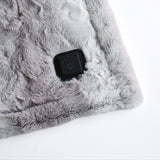 Beautyrest Zuri Casual 100% Polyester PV Fur to Plush Heated Wrap Grey 50x64'' BR54-2781