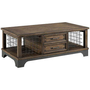 Intercon Whiskey River Home Entertainment Industrial Whiskey River Coffee Table WY-TA-5028-GPG-C WY-TA-5028-GPG-C