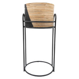 Sagebrook Home Contemporary Set of 2 -  Round Planter Stands, Black/brown 15639 Black Metal