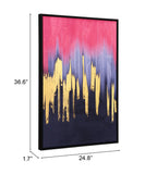 Zuo Modern Sunset Polystyrene, MDF, Canvas Modern Commercial Grade Wall Art Multicolor Polystyrene, MDF, Canvas